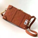 Louis Vuitton Unisex LV X NBA Soft Trunk Wearable Wallet Brown Ball Grain Leather - Image 2
