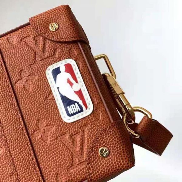 Louis Vuitton Unisex LV X NBA Soft Trunk Wearable Wallet Brown Ball Grain Leather (5)