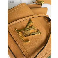 Louis Vuitton Unisex Lockme Bucket Bag Arizona Beige Grained Calf Leather