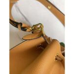 Louis Vuitton Unisex Lockme Bucket Bag Arizona Beige Grained Calf Leather - Bild 9