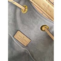 Louis Vuitton Unisex Lockme Bucket Bag Arizona Greige Grained Calf Leather