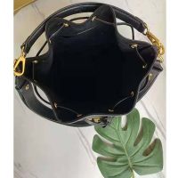 Louis Vuitton Unisex Lockme Bucket Bag Black Grained Calf Leather (14)