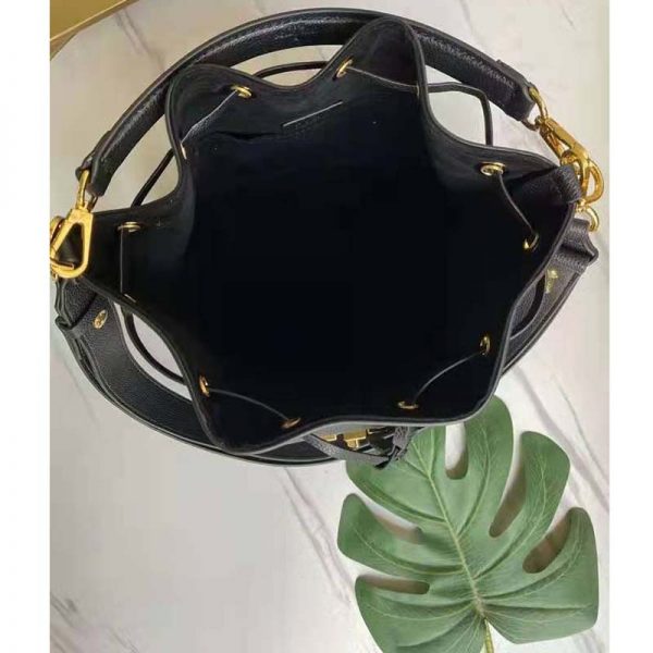 Louis Vuitton Unisex Lockme Bucket Bag Black Grained Calf Leather (1)