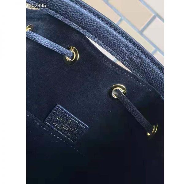 Louis Vuitton Unisex Lockme Bucket Bag Black Grained Calf Leather (11)