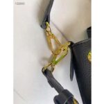 Louis Vuitton Unisex Lockme Bucket Bag Black Grained Calf Leather - Imagen 12