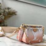 Louis Vuitton Unisex Multi Pochette Accessoires Pink Brume Gray Monogram Giant Coated Canvas - immagine 3