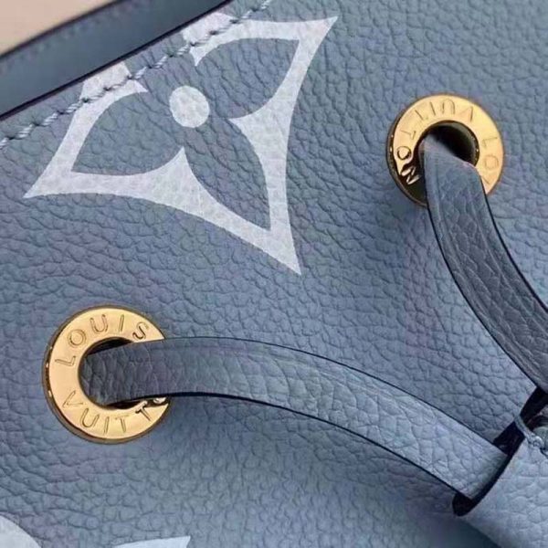 Louis Vuitton Unisex NéoNoé BB Bucket Bag Summer Blue Embossed Grained Cowhide Leather (7)