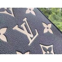 Louis Vuitton Unisex Petit Sac Plat Black Beige Monogram Empreinte Embossed Supple Grained Cowhide