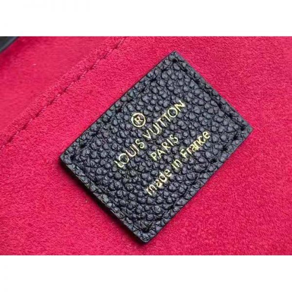 Louis Vuitton Unisex Petit Sac Plat Black Beige Monogram Empreinte Embossed Supple Grained Cowhide (3)