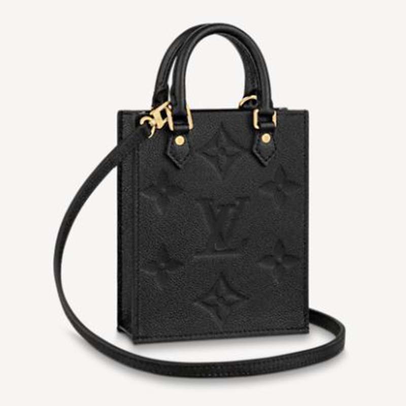 LOUIS VUITTON Empreinte Monogram Giant Petit Sac Plat Black