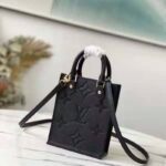 Louis Vuitton Unisex Petit Sac Plat Black Monogram Empreinte Embossed Supple Grained Cowhide – Image 4