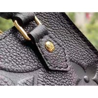 Louis Vuitton Unisex Petit Sac Plat Black Monogram Empreinte Embossed Supple Grained Cowhide