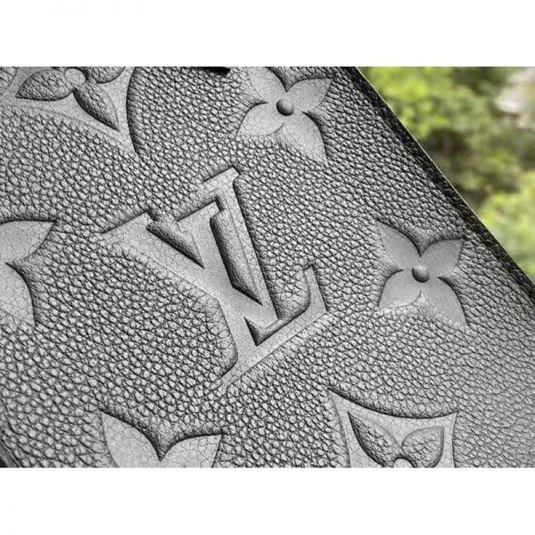 Louis Vuitton Unisex Petit Sac Plat Black Monogram Empreinte Embossed Supple Grained Cowhide (9)