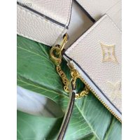 Louis Vuitton Women Félicie Pochette Cream Saffron Monogram Empreinte Embossed Supple Grained Cowhide