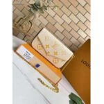 Louis Vuitton Women Félicie Pochette Cream Saffron Monogram Empreinte Embossed Supple Grained Cowhide - Image 2