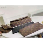 Louis Vuitton Women Félicie Strap & Go Félicie Pochette Khaki Green Monogram Coated Canvas - Image 7
