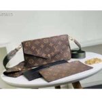Louis Vuitton Women Félicie Strap & Go Félicie Pochette Khaki Green Monogram Coated Canvas - Image 3