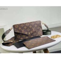 Louis Vuitton Women Félicie Strap & Go Félicie Pochette Khaki Green Monogram Coated Canvas