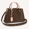 Louis Vuitton Women Montaigne BB Handbag Monogram Canvas Natural Cowhide Leather