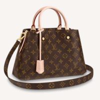 Louis Vuitton Women Montaigne BB Handbag Monogram Canvas Natural Cowhide Leather (1)