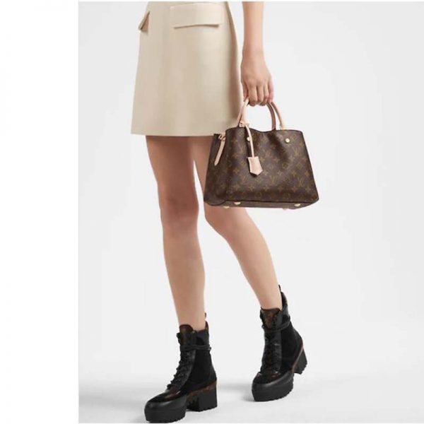 Louis Vuitton Women Montaigne BB Handbag Monogram Canvas Natural Cowhide Leather (11)