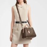 Louis Vuitton Women Montaigne BB Handbag Monogram Canvas Natural Cowhide Leather - immagine 12