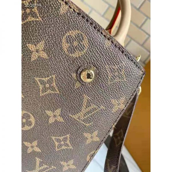 Louis Vuitton Women Montaigne BB Handbag Monogram Canvas Natural Cowhide Leather (8)