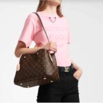 Louis Vuitton Women Montaigne MM Bag Monogram Coated Canvas Natural Cowhide Leather - Imagen 12