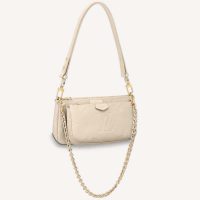 Louis Vuitton Women Multi Pochette Accessoires Cream Embossed Supple Grained Cowhide