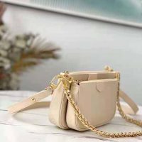 Louis Vuitton Women Multi Pochette Accessoires Cream Embossed Supple Grained Cowhide