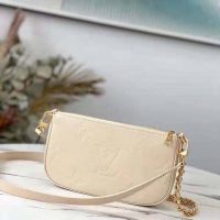 Louis Vuitton Women Multi Pochette Accessoires Cream Embossed Supple Grained Cowhide