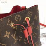 Louis Vuitton Women NéoNoé Bucket Bag Coquelicot Red Monogram Coated Canvas - Imagen 8