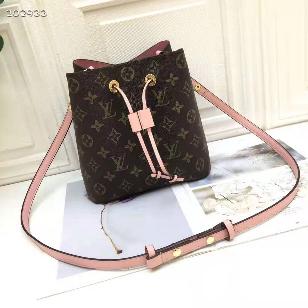 Louis Vuitton Neonoe Bucket Bag MM Monogram Canvas Rose Poudre – Coco  Approved Studio