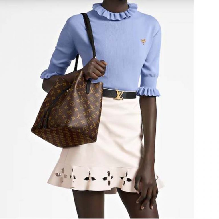 Louis Vuitton Women NéoNoé MM Bucket Bag Black Monogram Coated Canvas LULUX