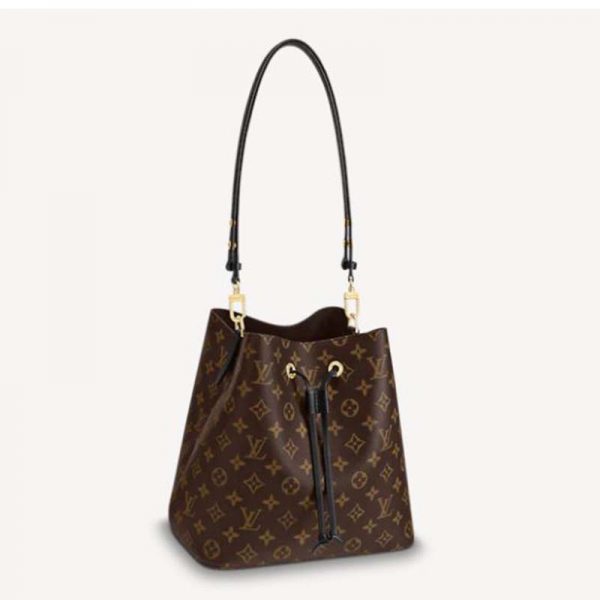 Louis Vuitton Women NéoNoé MM Bucket Bag Black Monogram Coated Canvas