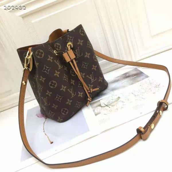 Louis Vuitton Women NéoNoé MM Bucket Bag Caramel Brown Monogram Coated Canvas (3)