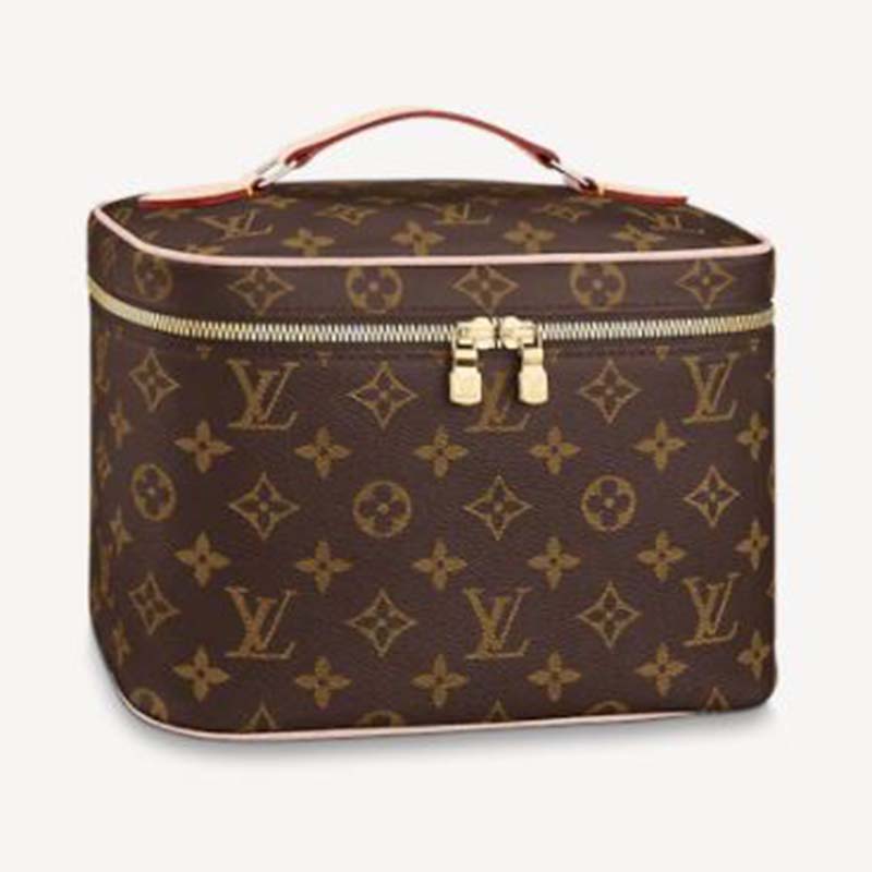 Nice cloth vanity case Louis Vuitton Brown in Cloth - 22879381