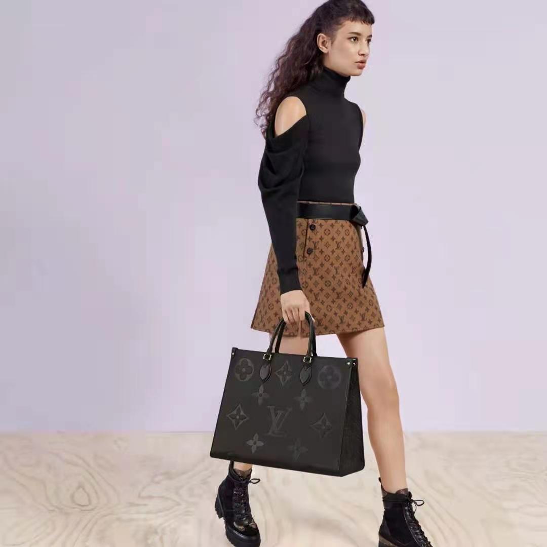 Louis Vuitton On The Go Tote MM Black – thedesignercouple