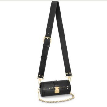 Louis Vuitton Women Papillon Trunk handbag Black Epi Cowhide Leather