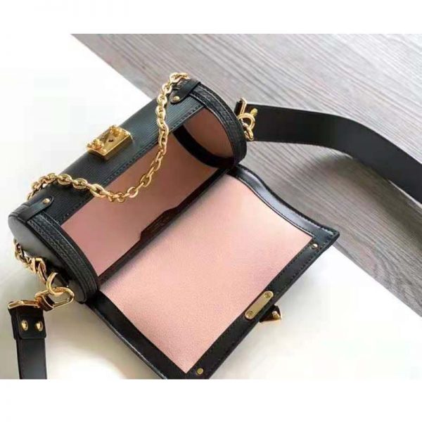 Louis Vuitton Women Papillon Trunk handbag Black Epi Cowhide Leather (8)