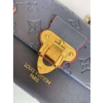 Louis Vuitton Women Vavin PM Handbag Navy Blue Red Embossed Supple Grained Cowhide - Image 9