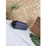 Louis Vuitton Women Vavin PM Handbag Navy Blue Red Embossed Supple Grained Cowhide - Image 5