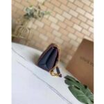 Louis Vuitton Women Vavin PM Handbag Navy Blue Red Embossed Supple Grained Cowhide - Image 6