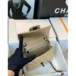 Chanel Women Classic Handbag Metallic Lambskin Black Metal Gold – Bild 11