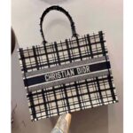 Dior Women Dior Book Tote Blue Check'n'Dior Embroidery - Image 6