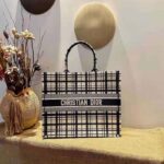Dior Women Dior Book Tote Blue Check'n'Dior Embroidery - Image 5