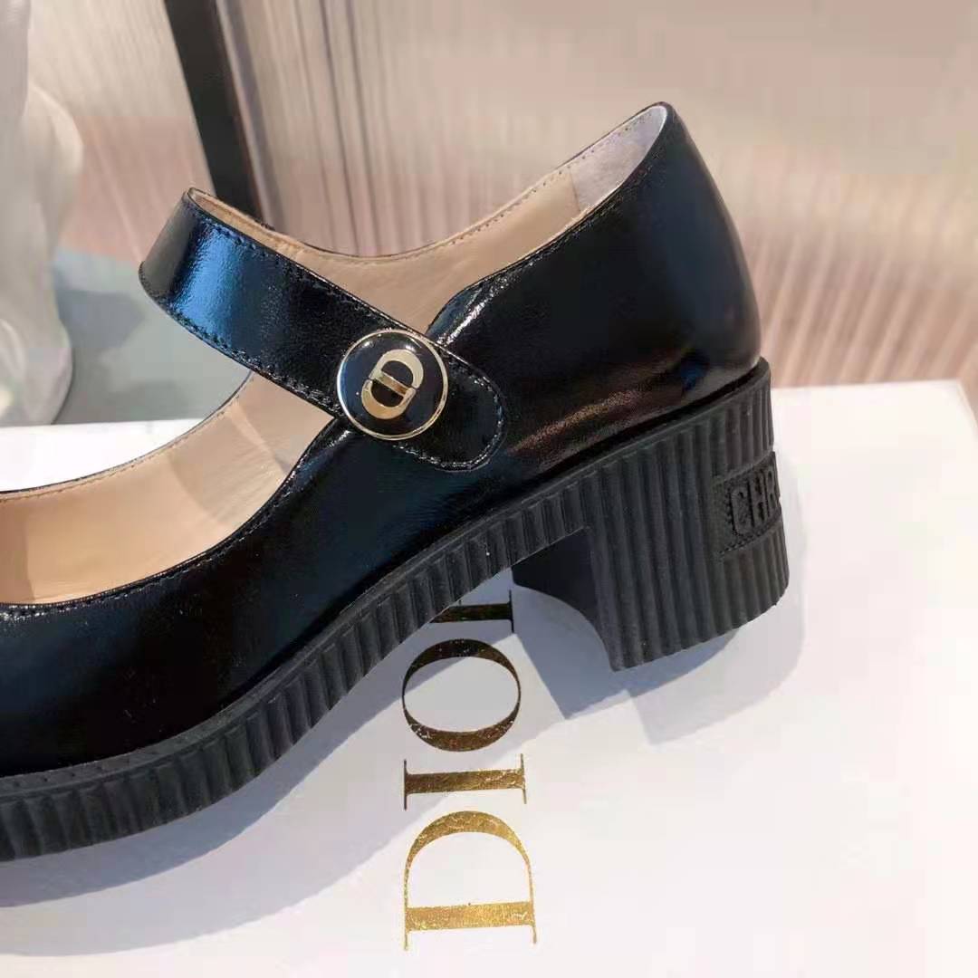 Dior Women Shoes D-Doll Pump Black Shiny Calfskin CD Dior Women Shoes D-Doll Pump Black Shiny Calfskin CD