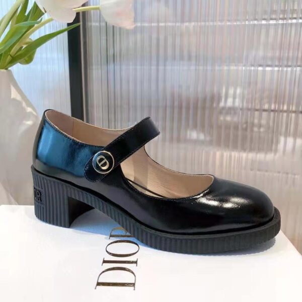 Dior Women Shoes D-Doll Pump Black Shiny Calfskin CD Signature (12)