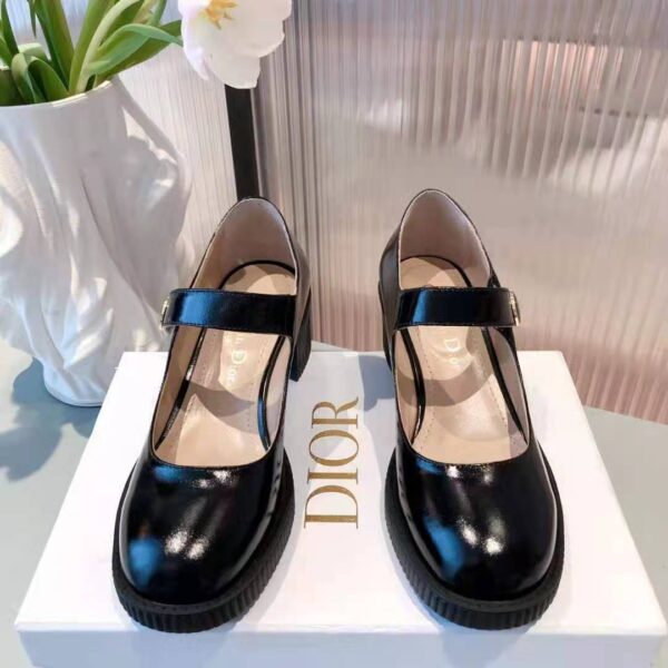 Dior Women Shoes D-Doll Pump Black Shiny Calfskin CD Signature (7)