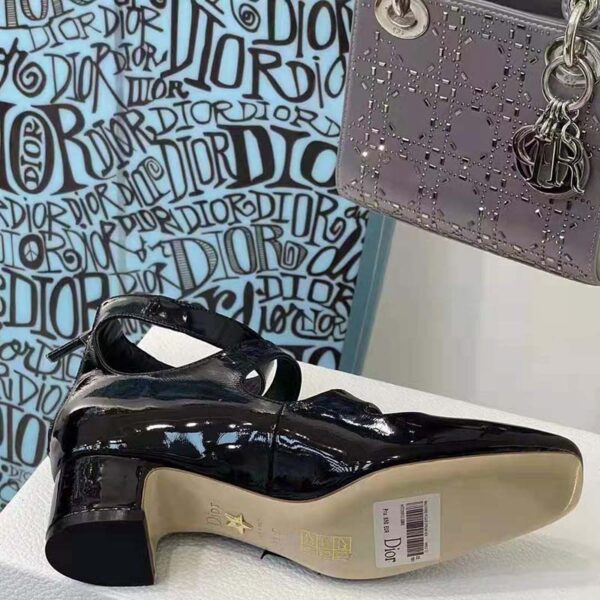 Dior Women Shoes D-Doll Pump Black Shiny Laminated Calfskin (1)